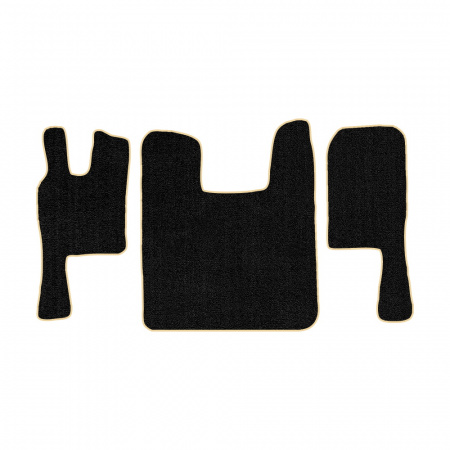 67-Коврики ворсовые SCANIA 124 (после 2010г) -(ABTC 3 коврика. АТ) (UPP-6 (Черный) кант Бежевый)