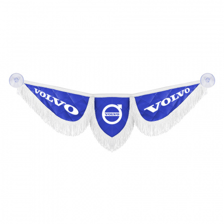 Вымпел тройной кожаный "Крылья" на лобовое стекло