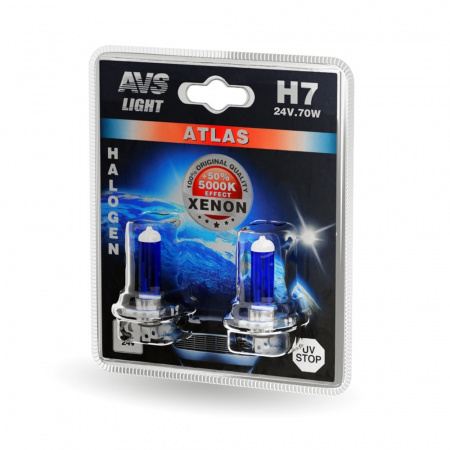 Гал. лампа H7.24V.70W. AVS син /5000К/  2. 17316  