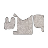 04-Коврики ворсовые RENAULT PREMIUM 2007г. восток -(АВС 3 коврика. МТ) (Фортуна (Серый) кант Черный)
