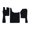 23-Коврики ворсовые SCANIA G (2011-2015) -(ABTC 3 коврика. АТ) (Фортуна (Черный) кант Синий)