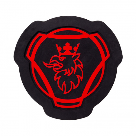 Панель на спальник Ø400мм SCANIA (замша) круг (24v, х2 подсв.) Панель на спальник Ø400мм SCANIA (замша) круг (24v, х2 подсв.)