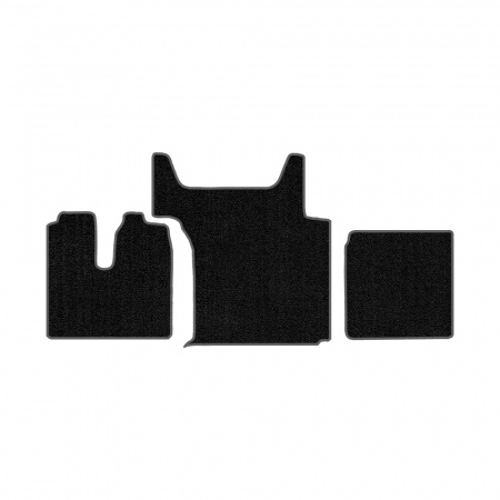 105/1 (хол-к)-Коврики ворсовые Sitrak G7/C7H -(АВС 3 коврика. МТ) (UPP-6 (Черный) кант Серый)