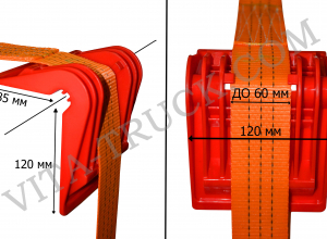 Ударопрочный уголок для защиты стяжного ремня (85х120 мм, 60 мм)