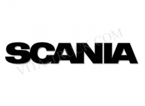Надпись с подсветкой на капот Scania в черной пленке