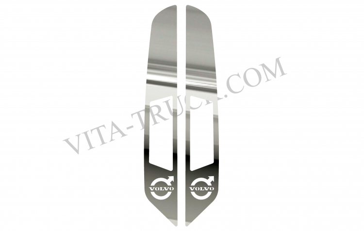 Накладка из нержавейки №38 Накладки на зеркала лого VOLVO  после 2013 г