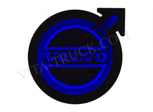 Световое замшевое панно "круг со стрелкой" в спальник VOLVO 24V (Ø400мм) VT-SDPVLS