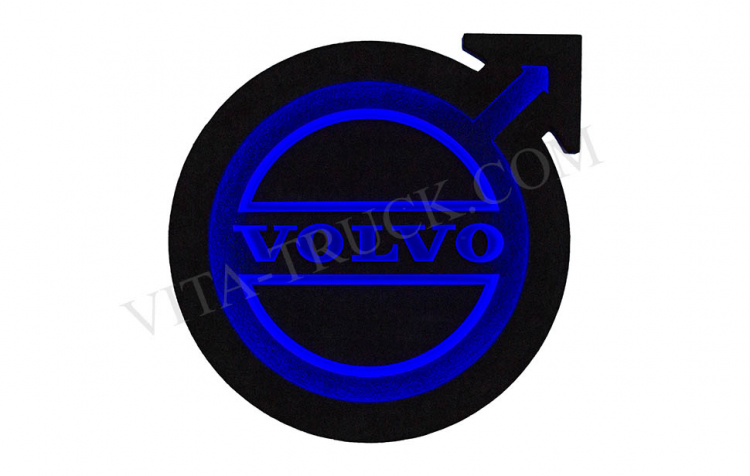 Световое замшевое панно "круг со стрелкой" в спальник VOLVO 24V (Ø400мм) VT-SDPVLS