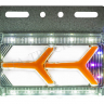 Фонарь габаритный №11 (24V, белый) бегущ. LED