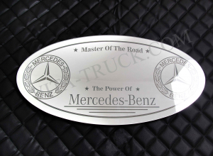Панель на спальник Mercedes Овал зеркальный RGB (750х400)