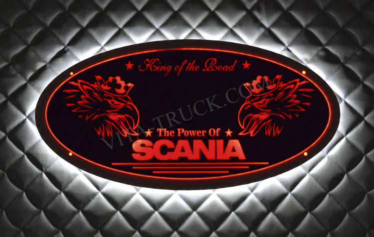 Световое замшевое панно в спальник Scania | Сделано в России